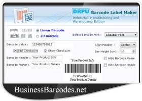 Warehousing Barcode Generator screenshot