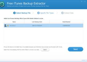 Free iTunes Backup Extractor screenshot