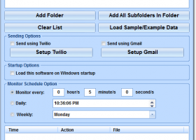 Send Text Message If File or Folder Changes Software screenshot