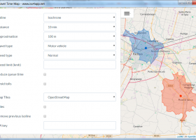 TravelTimeMap screenshot