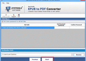 ePUB to PDF Converter Software screenshot