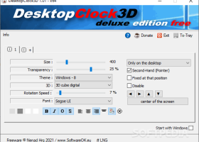 DesktopClock3D screenshot