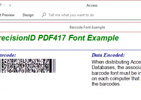 PrecisionID PDF417 Barcode Fonts screenshot