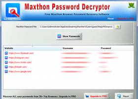 Maxthon Password Decryptor screenshot