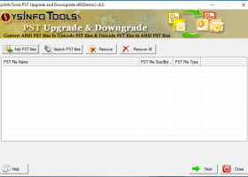 SysInfoTools PST Upgrade and Downgrade screenshot