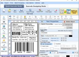 Packaging Barcode Label Creator screenshot