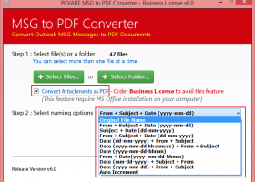 Outlook Export Email in PDF screenshot