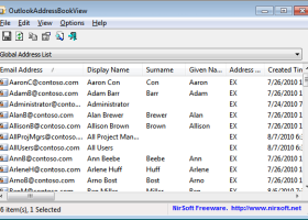 OutlookAddressBookView screenshot