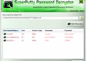 Password Decryptor for SuperPutty screenshot