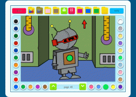 Coloring Book 14: Robots screenshot