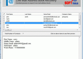 Export Live Mail Contacts screenshot