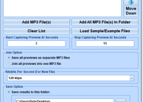 Create Preview Of Multiple MP3 Files Software screenshot