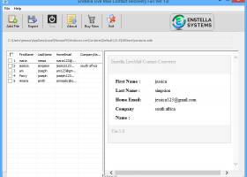 Live Mail Contacts Converter Software screenshot