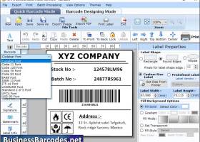 Manufacturing Barcode Label Software screenshot