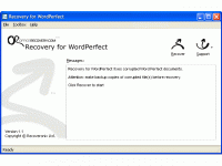 Recovery for WordPerfect screenshot