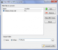 Free MIDI to MP3 Converter screenshot