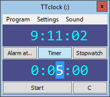 TTclock screenshot