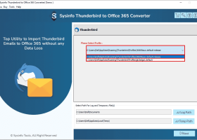 Sysinfo Thunderbird to Office 365 Converter screenshot