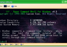 WinOne Free Command Prompt for Windows screenshot