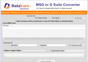 Datavare MSG to G Suite Converter screenshot