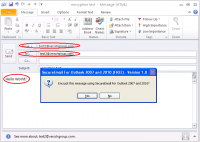 SecureEmail for Outlook 2010 screenshot