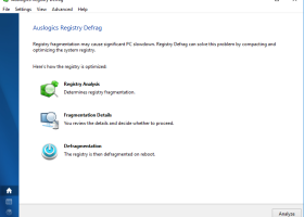 Auslogics Registry Defrag screenshot