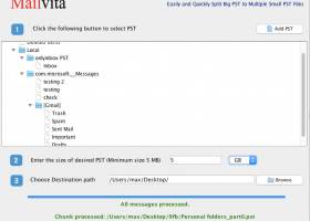 Mailvita Split PST Tool for Mac screenshot