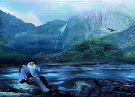 Osho Rajneesh enjoying river view screenshot