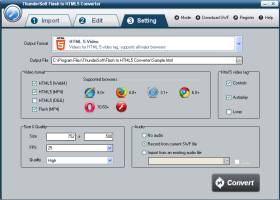 ThunderSoft Flash to HTML5 Converter screenshot