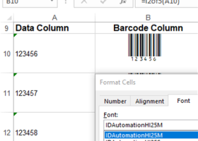 Interleaved 2 of 5 ITF Barcode Fonts screenshot