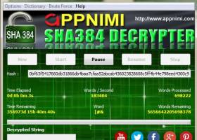 Appnimi SHA384 Decrypter screenshot