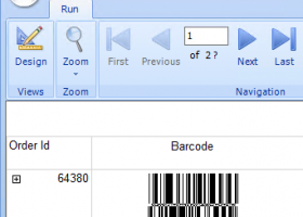 SSRS GS1 DataBar Barcode Generator screenshot