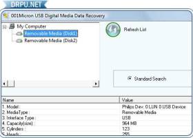 USB Digital Media Data Recovery screenshot