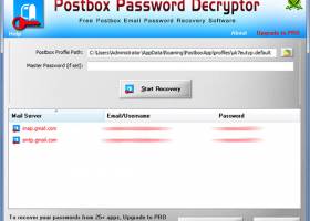 Postbox Password Decryptor screenshot