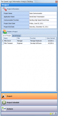 Speak Logic Information Analysis Desktop screenshot