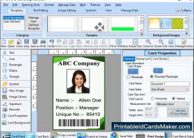 Printable ID Cards Maker Software screenshot