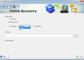 Aryson VMDK Recovery screenshot