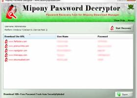 Mipony Password Decryptor screenshot