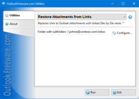 Restore Attachments from Links screenshot