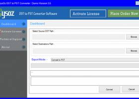 SysOZ OST to PST Converter screenshot