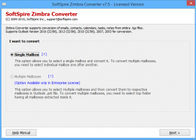 Software4Help Zimbra Converter screenshot