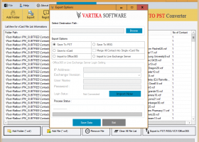 VCF to PST Converter Software screenshot