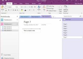 Microsoft OneNote 2016 screenshot