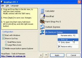 AnyStart screenshot