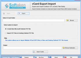 Softaken vCard Export Import screenshot