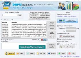 Blackberry Bulk Messages Sender screenshot
