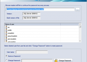 SQL Password Recovery screenshot