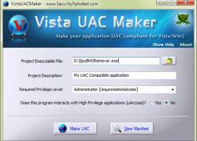 Vista UAC Maker screenshot