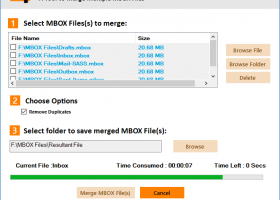 CubexSoft MBOX Merger screenshot