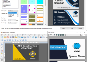 Windows Business Cards Printing Tool screenshot